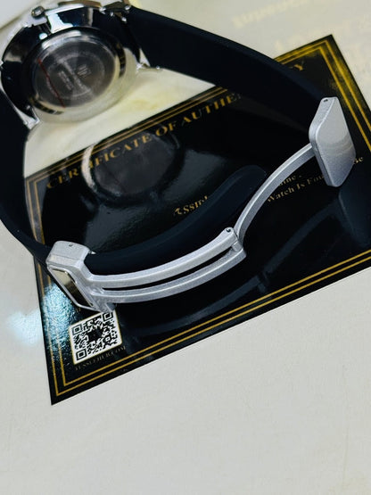 Black Silver Slim Balloon Universe Point Watch