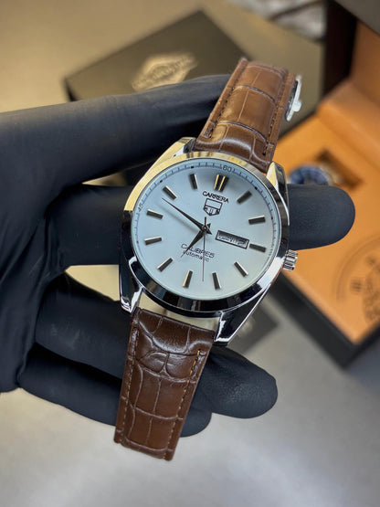 Tag Heuer Calibre 5 Leather Strap Watch