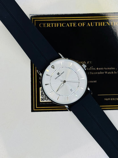 Black Silver White Slim Balloon Universe Point Watch