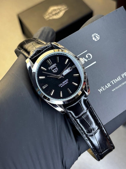 Tag Heuer Calibre 5 Leather Strap Watch