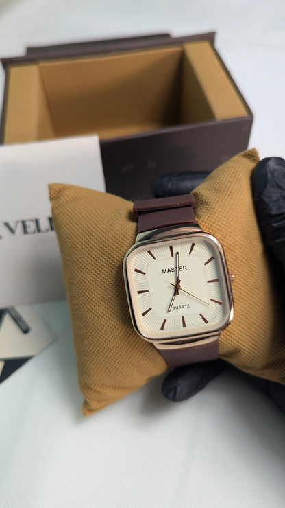 Master Quartz Silicon Strap Watch