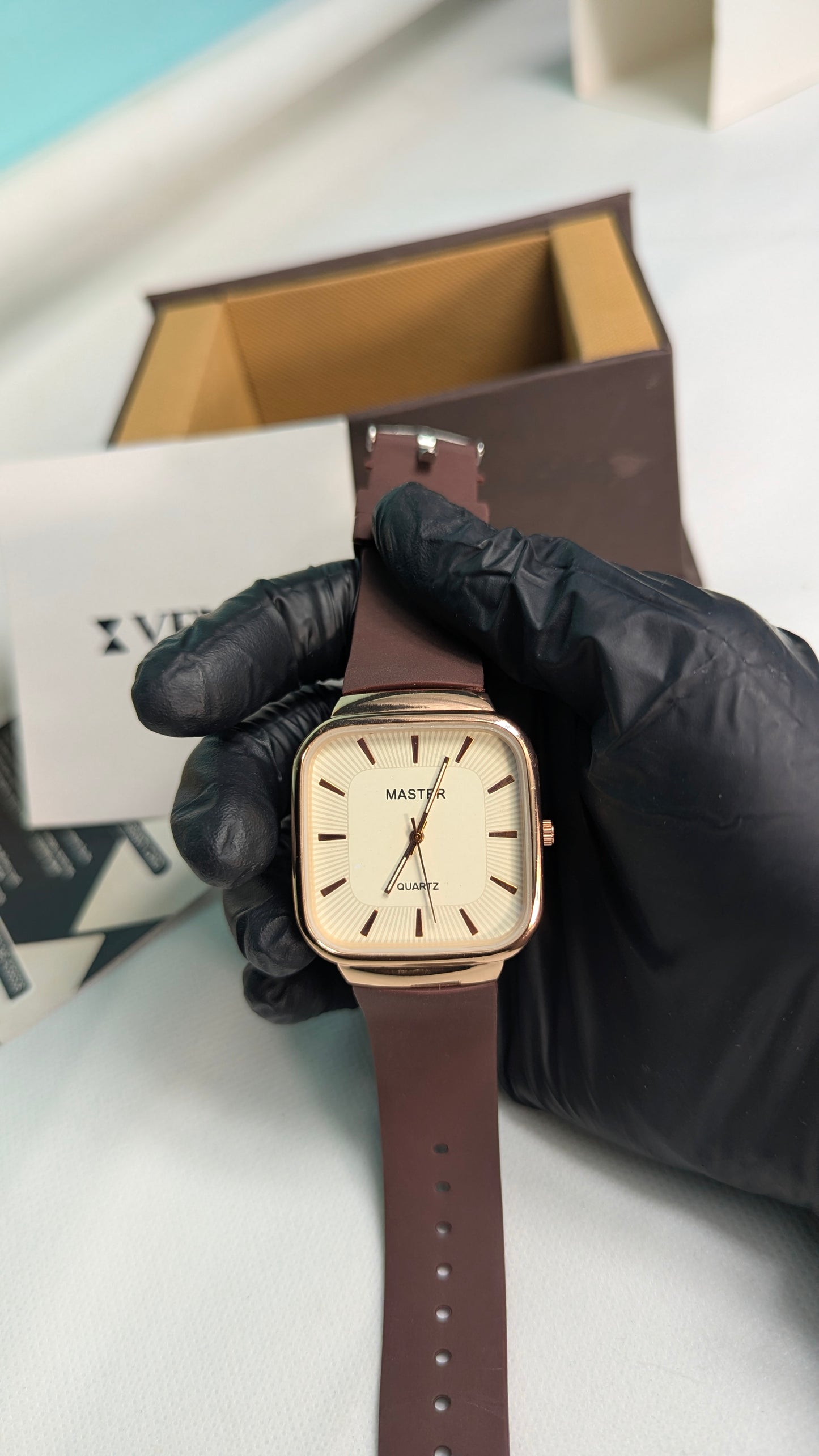 Master Quartz Silicon Strap Watch