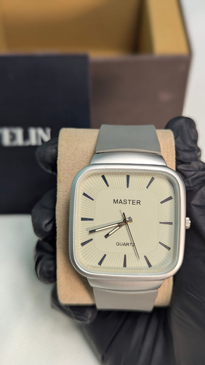 Master Quartz Silicon Strap Watch
