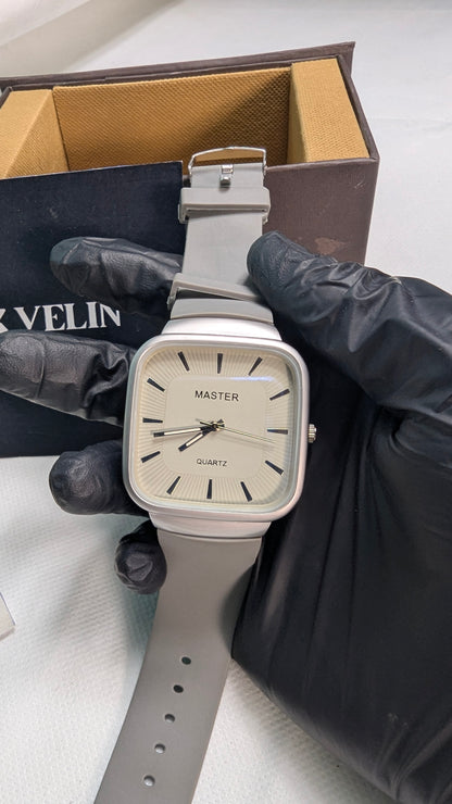 Master Quartz Silicon Strap Watch