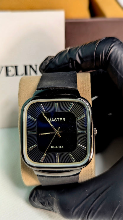 Master Quartz Silicon Strap Watch