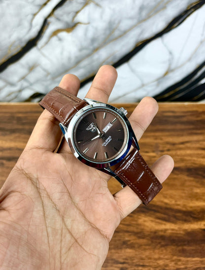 Tag Heuer Calibre 5 Leather Strap Watch