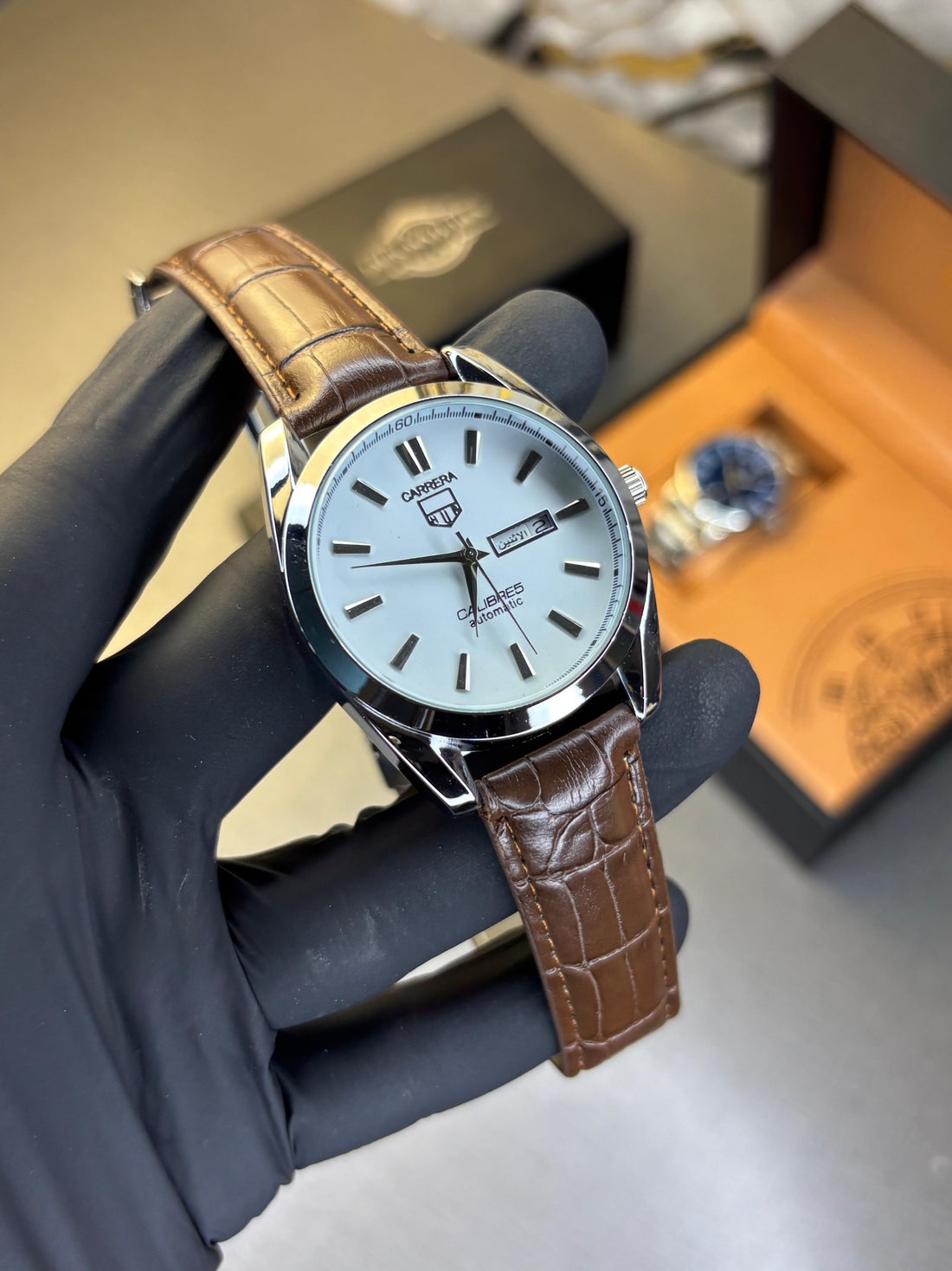 Tag Heuer Calibre 5 Leather Strap Watch