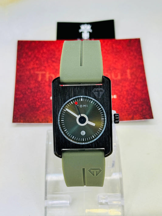 Tomi Army Green Tank Magnetic Strap Watch